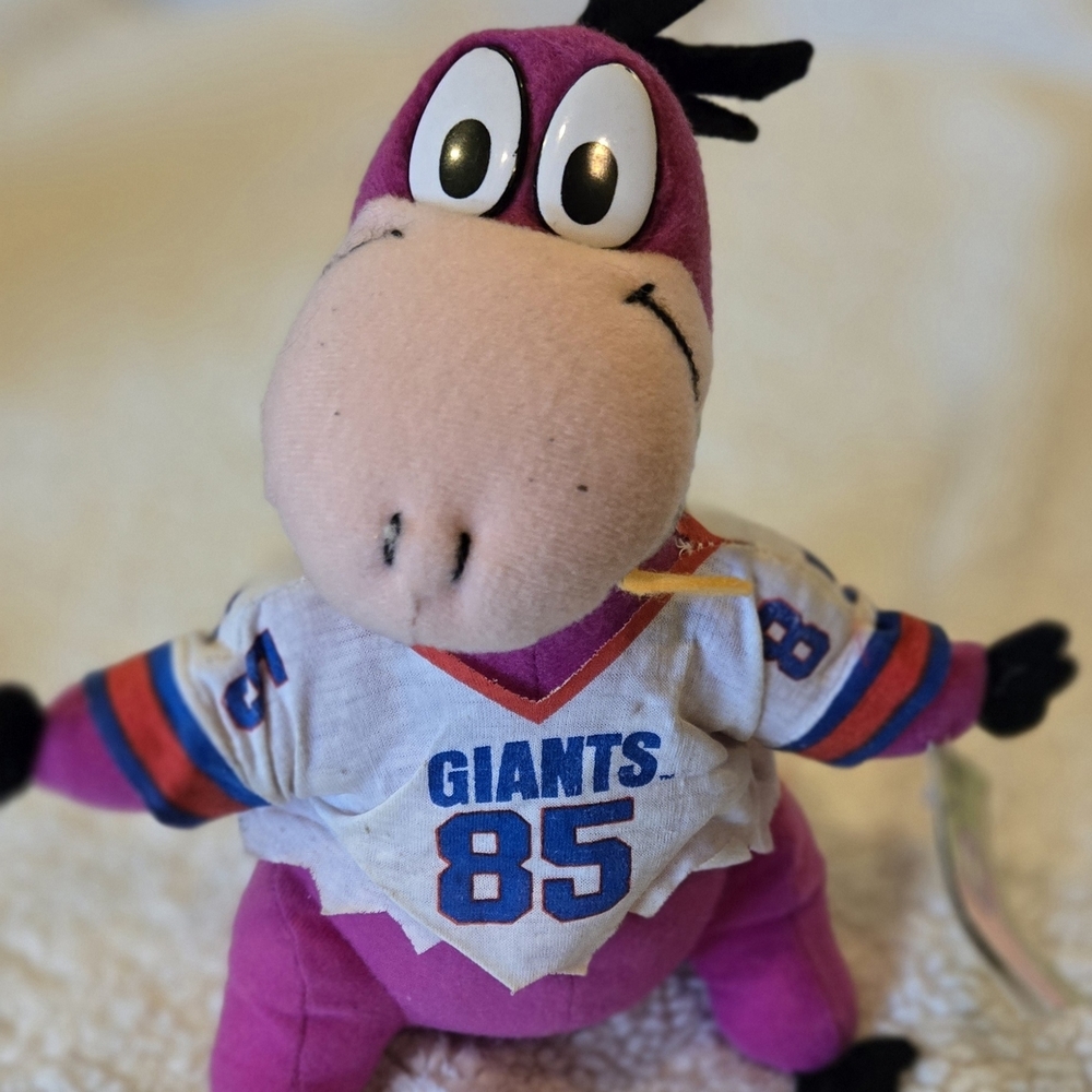 Vintage 1994 #85 NY GIANTS Dino with Giants Jersey 1994 Flintstones NFL
